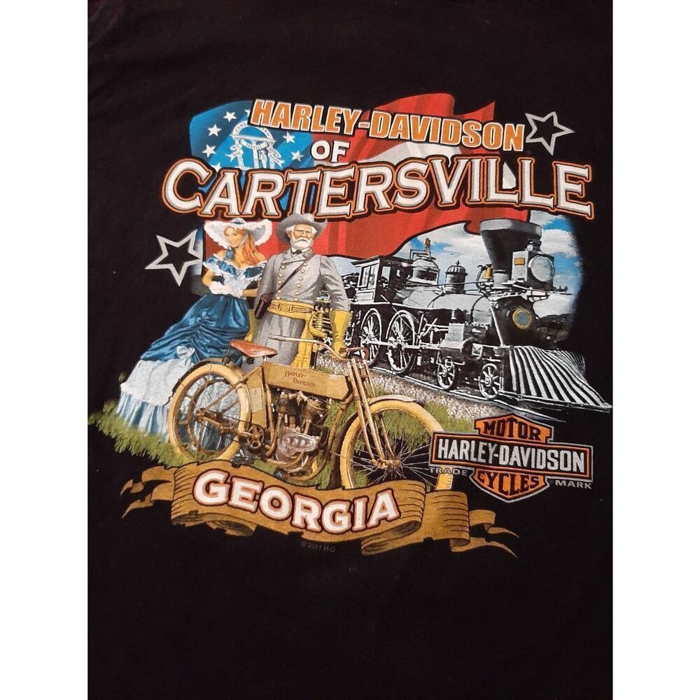 XL Harley Davidson Cartersville Georgia Short Sleeve Crew Neck Cotton Tee TShirt